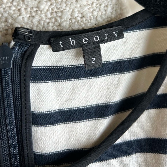Theory black and white stripe dress - Picture 4 of 6